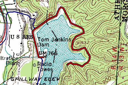 Burr Oak, Lakeview Trail near Tom Jenkins Dam